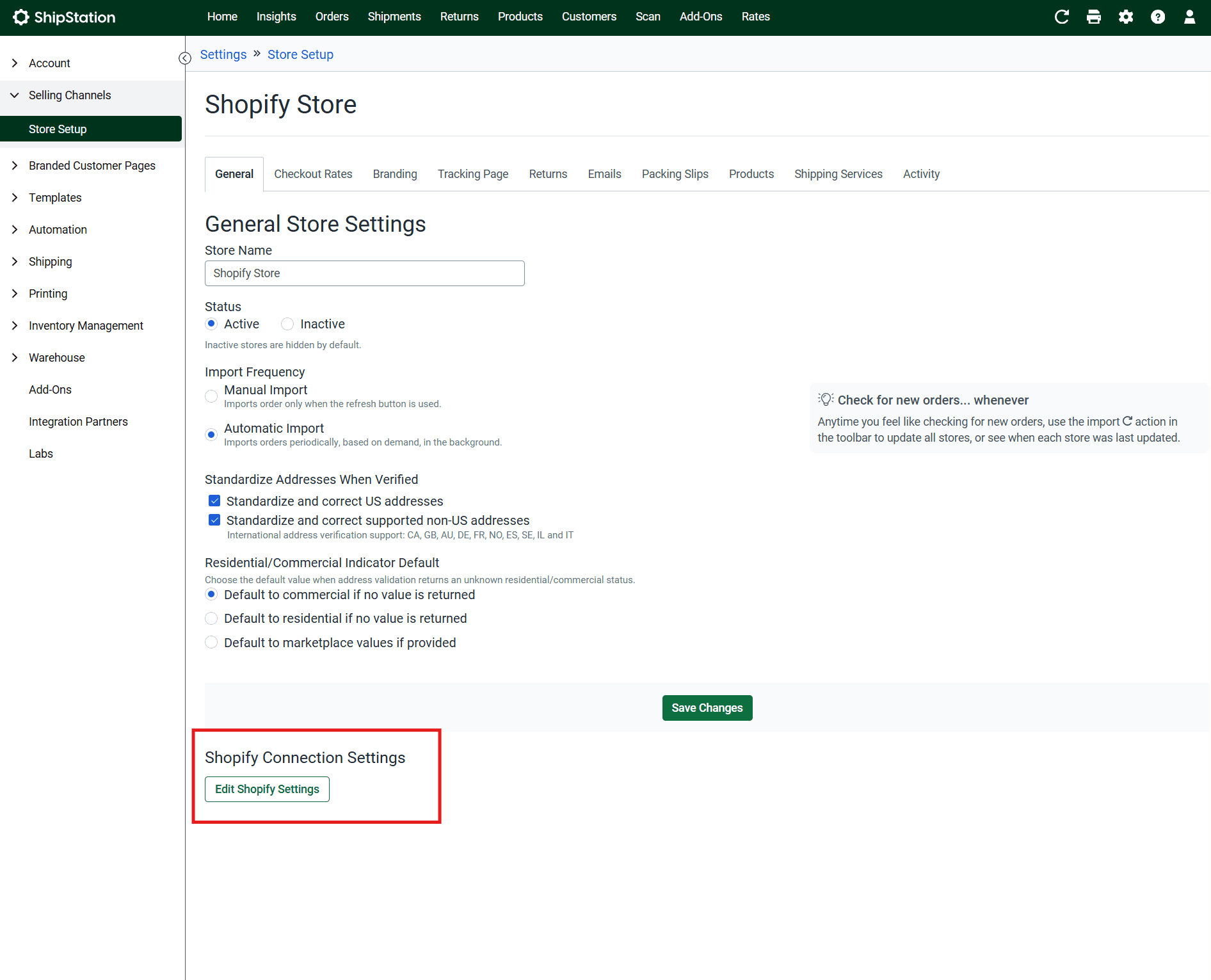 Edit (your platform name) Settings button
