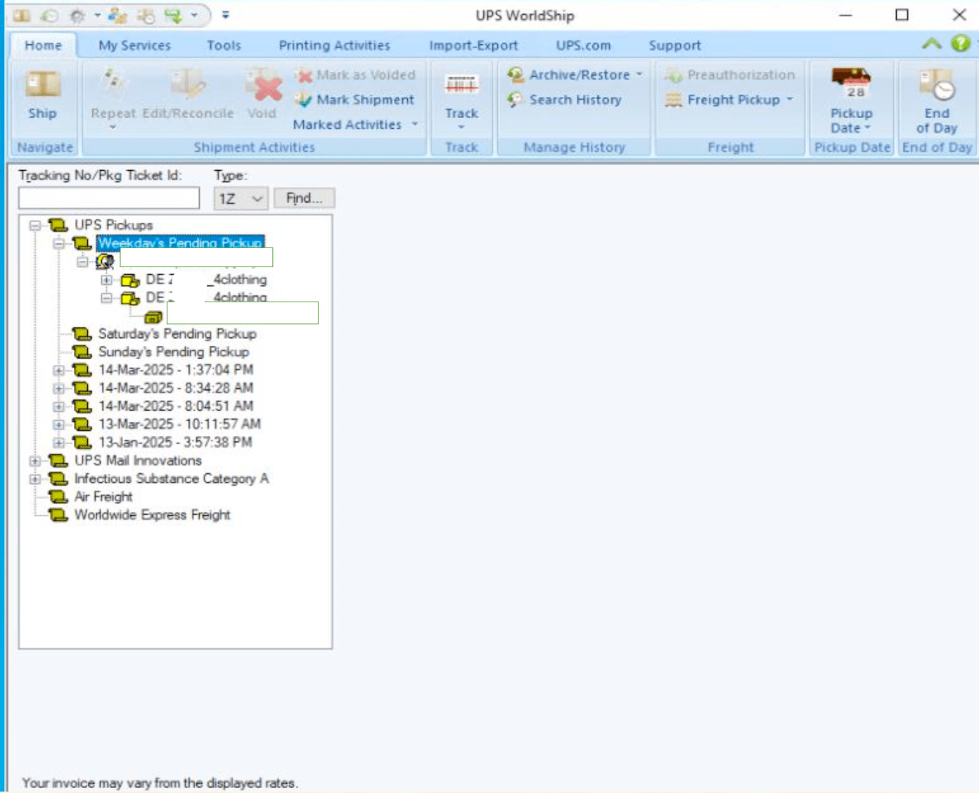 History tab